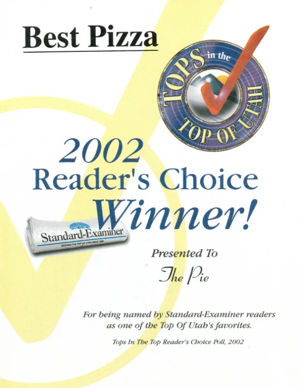Standard Examiner Best Pizza &mdash; 2002